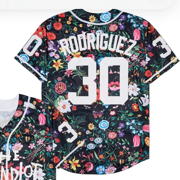 Men’s 90’s floral Sandlot Rodriguez #30 baseball jersey size XL - Picture 5 of 5